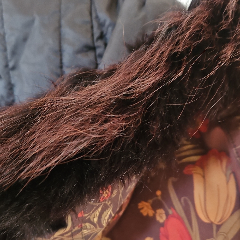 Vintage J.G. Hook Brown Floral Puffed Winter Coat - Picture 11 of 13